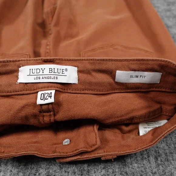 Judy Blue Slim Fit Jeans Womens 0/24 Brown Stretch Denim Pants JB88105BR Casual - Picture 3 of 15